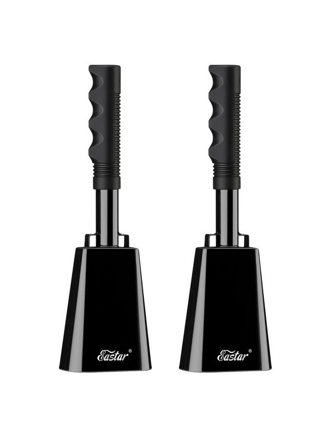 Eastar Cow Bell with Handle, 2 Pack Cowbells for Sporting Events, 10 Inch Cowbells Noise Makers Cheering Bell for Football Games, Stadiums, Halloween Gifts, Black - Image 2