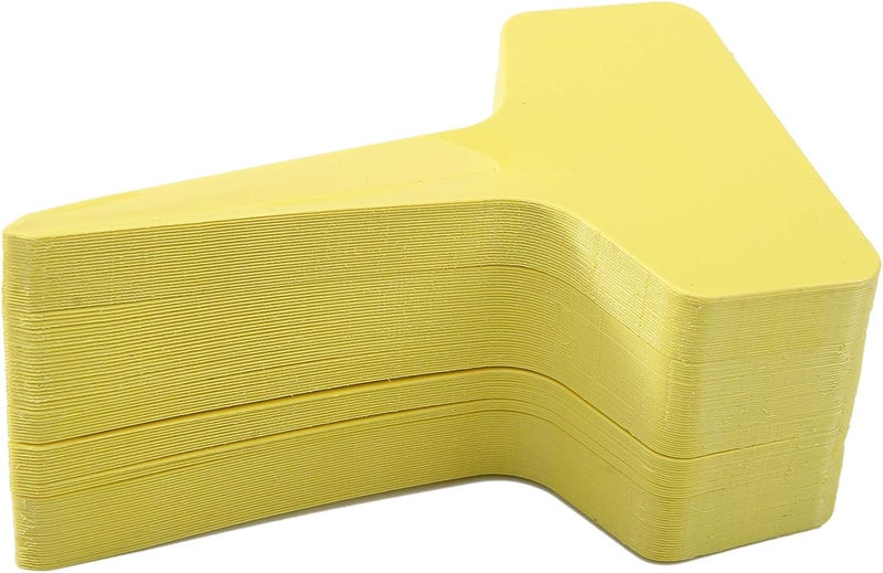 Mihey 100 Pcs T-Type Plant Labels with a Gel Pen, Waterproof Nursery Plant Tags Plastic Garden Markers, Yellow, 6 x 10cm - Image 4
