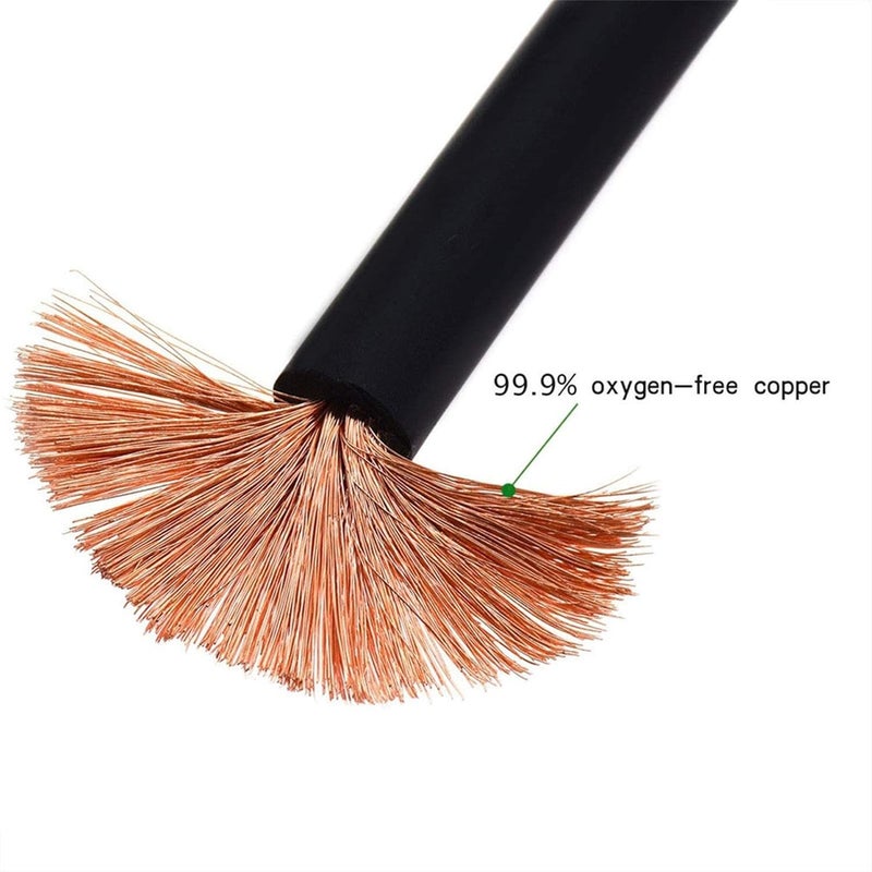 Marine Battery Cables, Battery Wire Cable, Inverter Cables with Terminals 2 AWG Gauge, Black Red Battery Connector, Power Inverter Cables for Auto Motorcycle Boats Marine Car Borato - Image 5