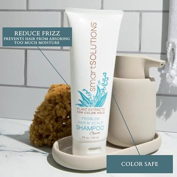 SMART SOLUTIONS Problem Hair N' Scalp Shampoo, 8oz | Paraben-Free | Protects Color | Dandruff Fighter - Image 2