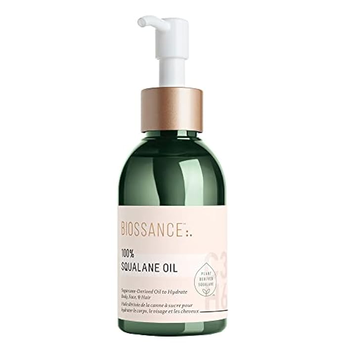 BIOSSANCE 100% Squalane Oil - Sustainable, Vegan Face Oil & Body Oil - Hydrating, Fast-Absorbing Moisturizer - Ideal for Oily Skin, Face, Hair - Organic Sugarcane-Derived Squalane, 3.3 ounces - Image 1