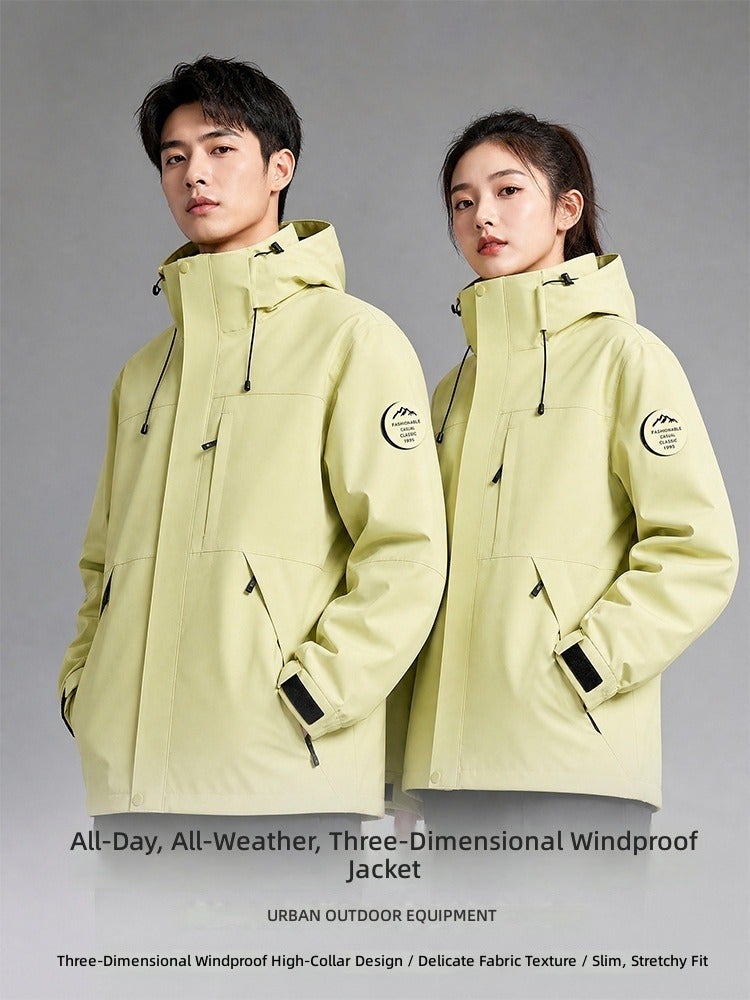 Men's Women's 3-in-1 Outdoor Jacket Waterproof Windproof Trekking Hiking Camping Skiing Winter Coat with Removable Inner Layer - Image 2