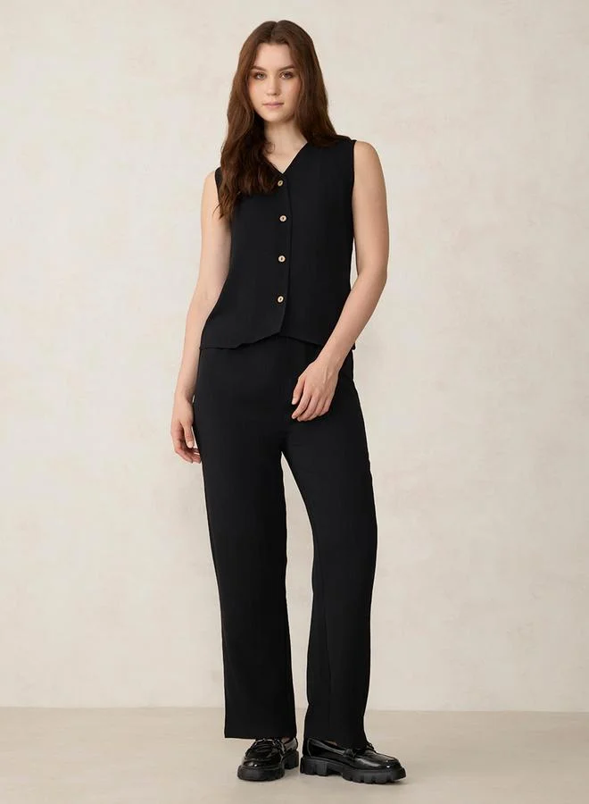 أوجيدر طقم منسق من بنطال وجيليه سادة