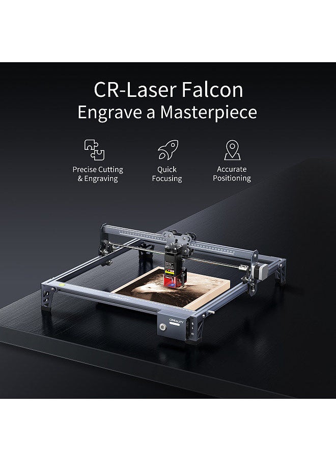 Creality 3D - Orignal Creality CR-Laser Falcon Laser Engraver 10W Compression Spot Quick Focus Anodized Aluminum Alloys Structure Built-In Leveler Dust Absorption Protective Laser Cover - Image 1