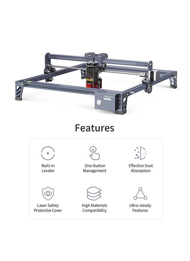 Creality 3D - Orignal Creality CR-Laser Falcon Laser Engraver 10W Compression Spot Quick Focus Anodized Aluminum Alloys Structure Built-In Leveler Dust Absorption Protective Laser Cover - Image 1