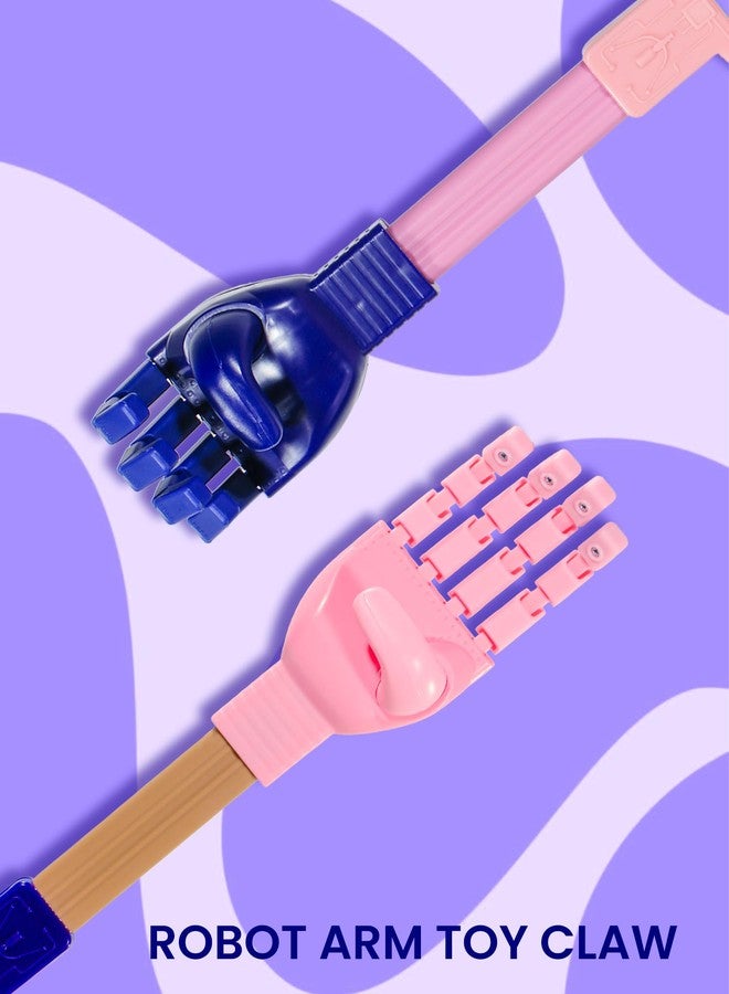 Duseu 2 PCS Robot Hand Grabber Toy, Robotic Hand for Kids, Robot Arm Grabber Claw, Mechanical Retro Interactive Toy, (Blue & Pink) - Image 4