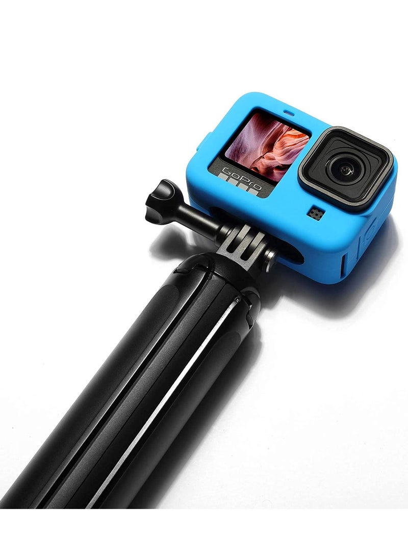 كاست ويف جراب واقٍ من المطاط السليكوني لكاميرا GoPro Hero 10/9 ، جراب مبيت مصنوع من السيليكون مع أغطية عدسات الحبل المتوافقة مع GoPro Hero 10/9 - Image 2