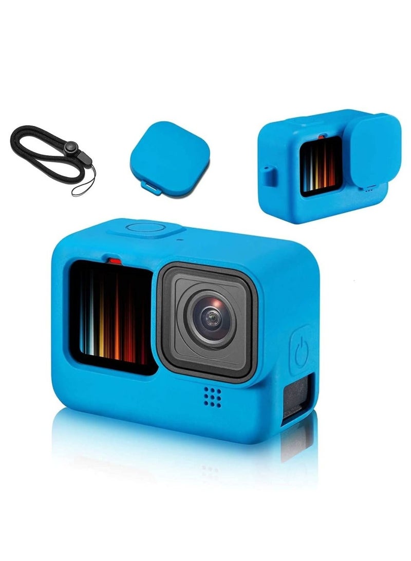 كاست ويف جراب واقٍ من المطاط السليكوني لكاميرا GoPro Hero 10/9 ، جراب مبيت مصنوع من السيليكون مع أغطية عدسات الحبل المتوافقة مع GoPro Hero 10/9 - Image 1