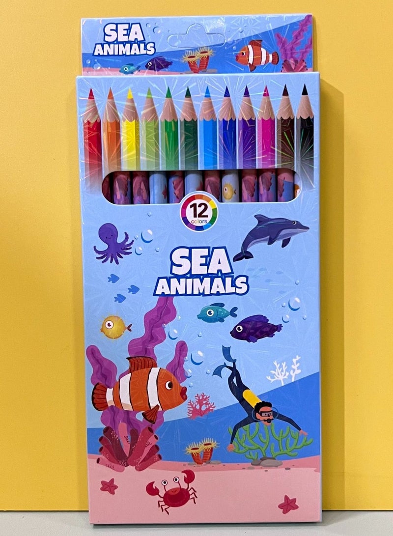 Generic 12 color pencil set color pen 12 color cartoon brush drawing stationery 