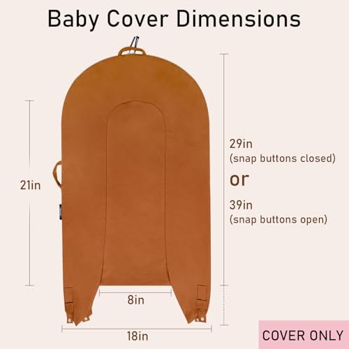 MEXXI Organic Replacement Cover with Waterproof Pad Premium Quality Spare Cover Certified Organic Cotton Fits Dockatot Deluxe Docks Cover Only Brown Waterproof Organic Cotton - Image 3