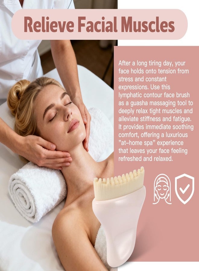 BEAUTYFACTOR Lymphatic Contour Face Brush for Sculpting,Lymphatic Drainage Gua Sha Brush for De-Puffing,Sculpting Jawline,and Promoting Radiant Skin - Image 5