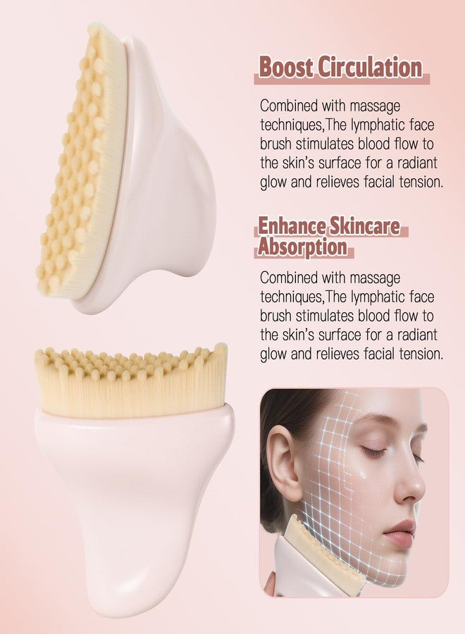 BEAUTYFACTOR Lymphatic Contour Face Brush for Sculpting,Lymphatic Drainage Gua Sha Brush for De-Puffing,Sculpting Jawline,and Promoting Radiant Skin - Image 3