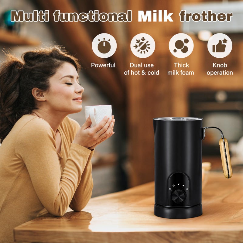 AZTWMYS 2026 Upgraded Milk Frother and Steamer, 19.9 OZ Detachable Milk Frother for Coffee with Temperature Display, 5 in 1 Large Capacity Automatic Warm and Cold Foam Maker for Coffee, Latte, Cappuccino - Image 2