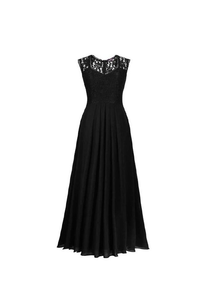 Women's lace and chiffon dress - Image 1