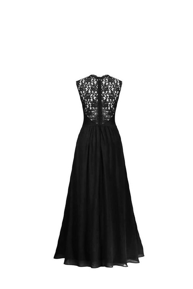 Women's lace and chiffon dress - Image 2