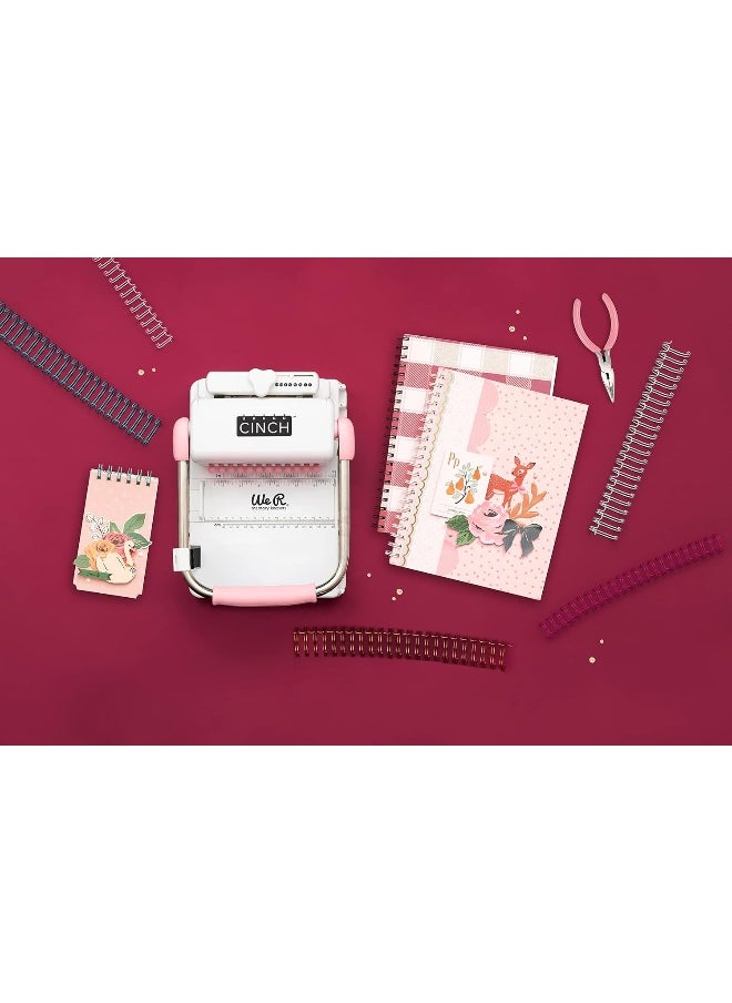American Crafts - Heidi Swapp Cinch Book Binding Machine By We R Memory Keepers Pink And White - Image 1
