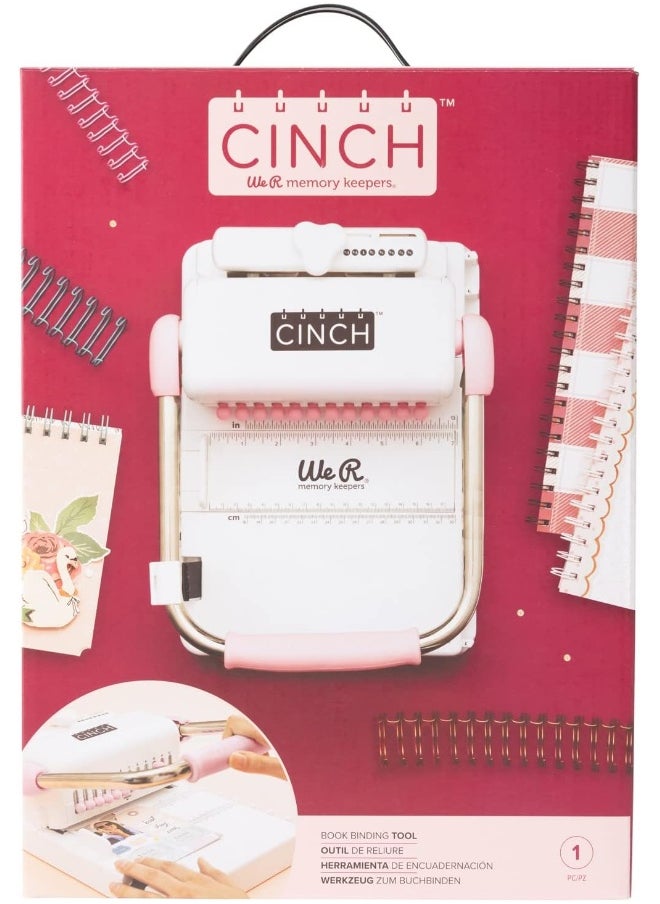 American Crafts - Heidi Swapp Cinch Book Binding Machine By We R Memory Keepers Pink And White - Image 1