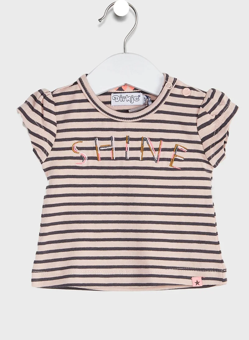 Dirkje Infant Striped Top + Shorts Set