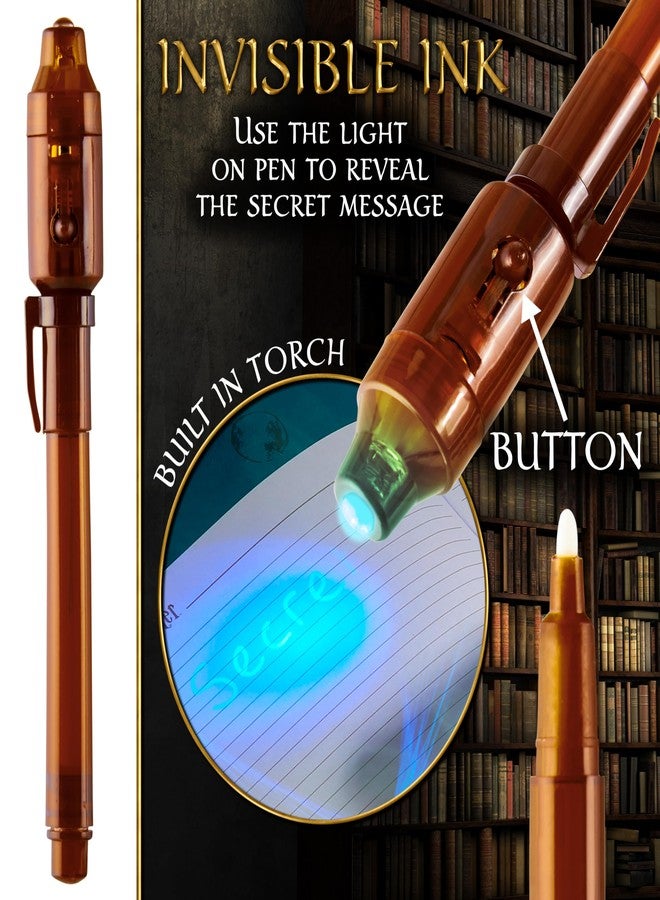 Harry Potter Lockable Diary with UV Invisible Ink Pen for Kids, Teens, Secret Journal with Key, Lined Pages, Stationery Supplies, Gifts for Kids (Brown UV Pen) - Image 4