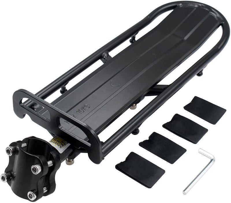 Outtag Bike Rear Rack Retractable Aluminum Alloy Bicycle Cargo Rack Mount Cycle Luggage Carrier Rear Seat Post Rack, Max Weight 22lb - Image 1