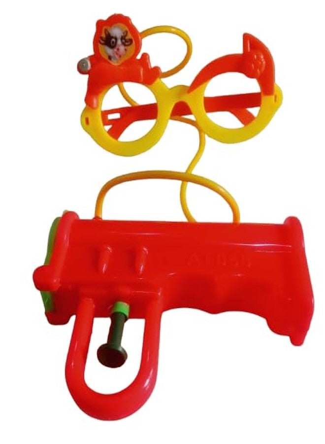 ZOKCY® (Pack of 1 Pcs) Hand Shooter Pichkari with Goggles (Chasma) Attach for Kids/Water Pichkari Boys and Girls Kids/Multi Colour Pump Pichkari for Kids/Easy to Hold in Small Kids Hand - Image 1