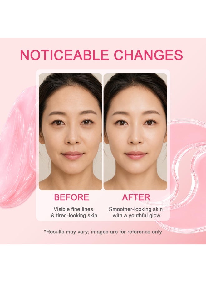 PDRN Pink Collagen Multi Balm Stick & Under Eye Patch Set, 0.32 oz | Caffeine and Pink B12, Hydrating Care, For Under Eyes, Face, Neck and Lips, 60 Eye Patches - Image 5
