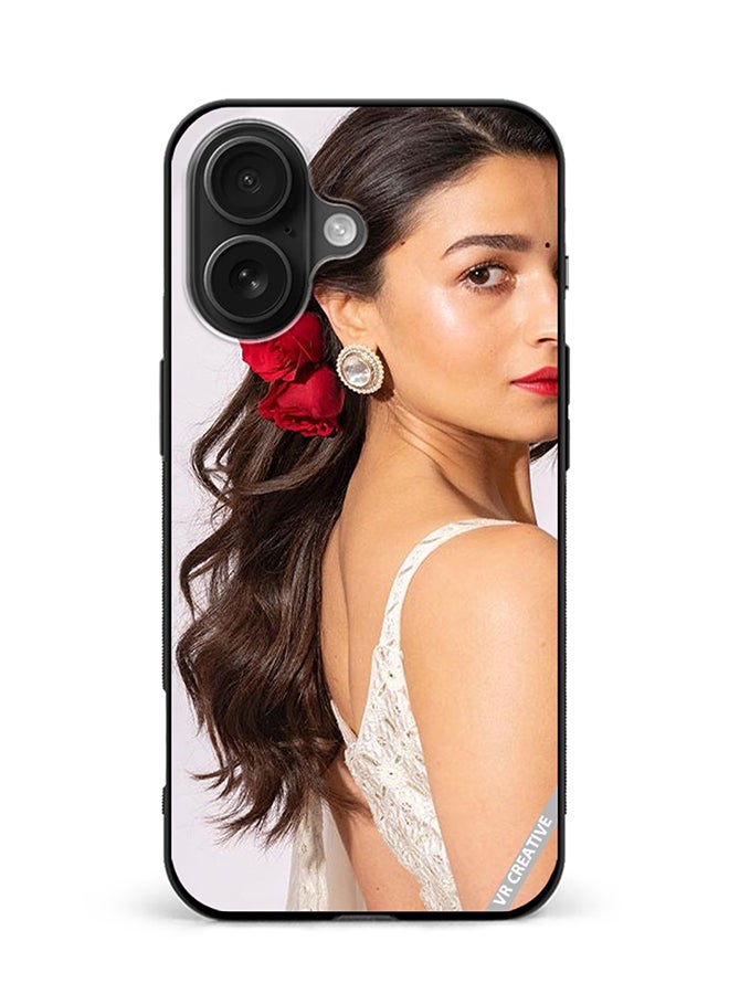 VR CREATIVE Protective Case Cover For Apple iPhone 16 Plus Bollywood Actress Alia Bhatt Design Multicolour