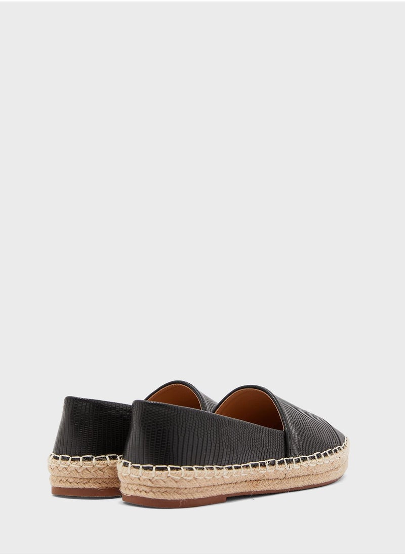 Ginger - Textured Contrast Espadrille - Image 1