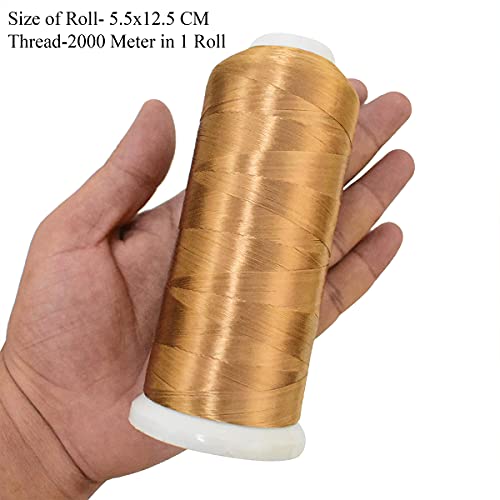 Embroiderymaterial Flat Untwisted Art Silk Thread for Japanese Style Cross-Stitch Hand Embroidery-1 Roll/2000Meter (2187 Yards) Color Rose Gold - Image 4