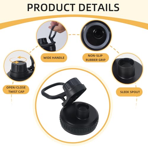 MEIJIAYOU Replacement Lid Compatible with Rtic Outback Bottle 32oz Only(Other Size Not Fit), Water Bottle Lid Fit for Rtic Outback 32 oz Spout Lid, 2PCS - Image 5
