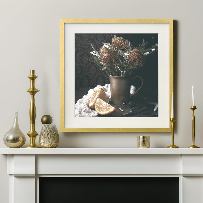 Yaetm 20x20 Gold Picture Frame Matted to 16x16, Set of 3, Thin Large Square Frame for Gallery Wall Display, Hanging Hardware Included (3 Pack, Gold) - Image 4