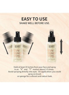 Ushas Glow Shimmer Spray - Shimmer Body Oil Liquid Easy to Push Away Natural Moisture Glitter Face Brightening Glow Pearl Highlighter Illuminator Shine Contouring Makeup for Face and Body #01  - Image 5