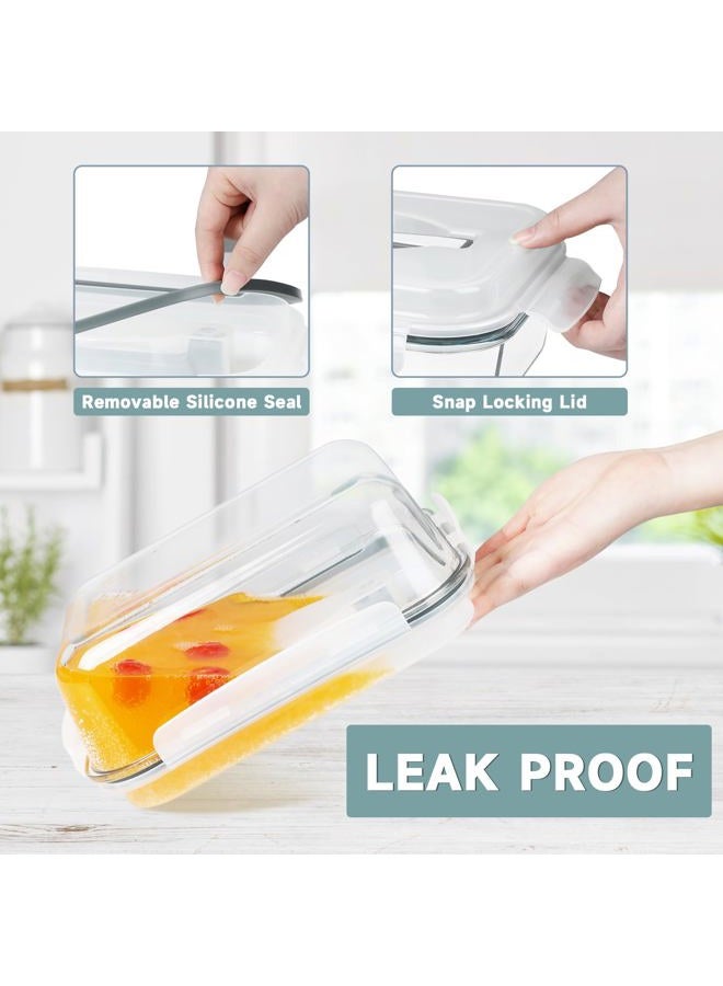 KOMUEE 203oz & 74oz Extra Large Glass Food Storage Containers with Lids, 2 Piece Airtight Big Glass Containers, Leak-proof, BPA-Free Lids with Carry Handle, Freezer Safe - Image 4