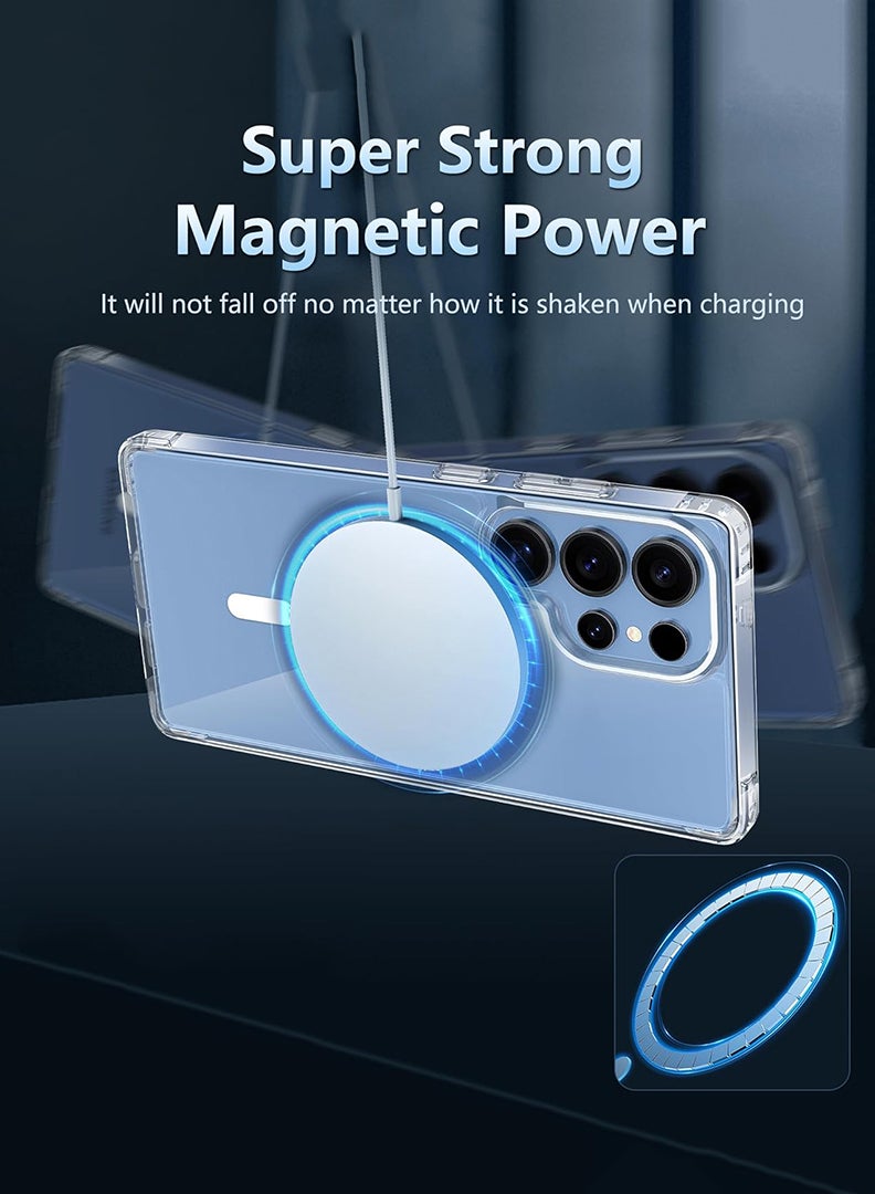 Theodor Magnetic Case for Samsung Galaxy S25 Ultra 6.9-inch Compatible with MagSafe Wireless Charging, Shockproof Phone Bumper Cover Cube - Image 3
