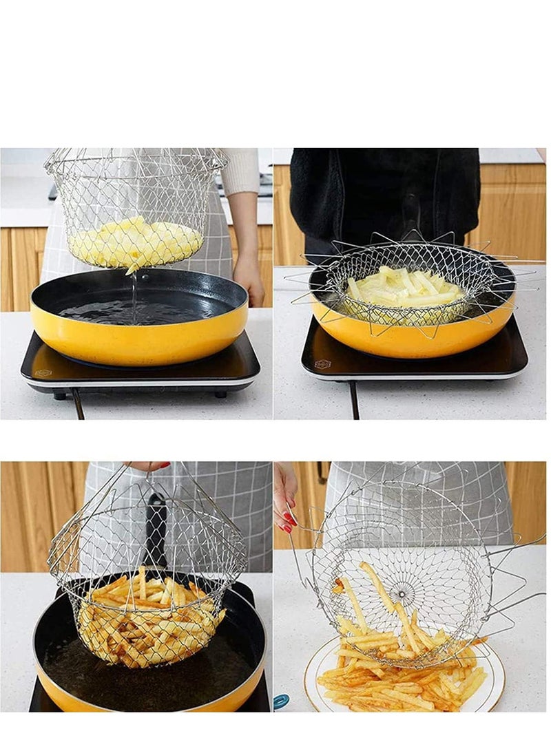 باسكت الشيف سلة لقلي البطاطس والخضروات والفواكه متعددة الأغراض عالية الجودة - Image 3