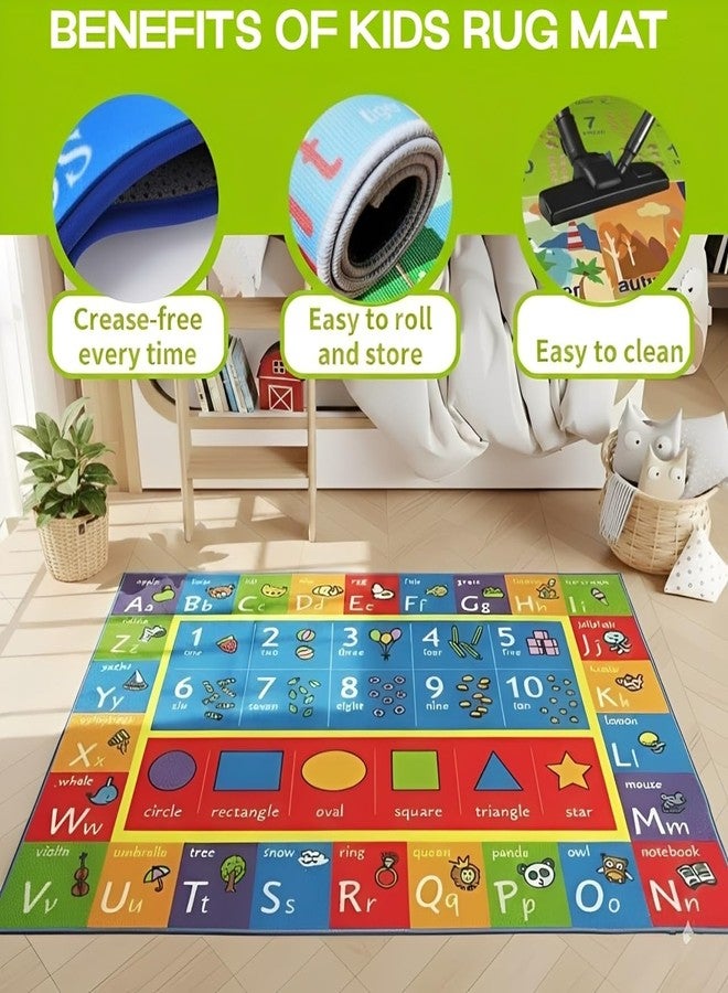 Metreno Foldable Baby Play Mat for Floor 0 to 5 Years Waterproof Alphanumeric Non-Slip Children Learning and Crawling Mat Washable Soft Foam baby floor mat for Babies for Playroom Kindergarten (3.9 x 2.6 FT) - Image 4