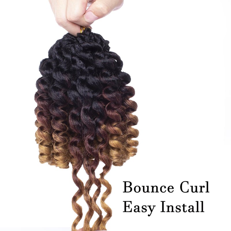 Xtrend 5 Packs Wand Curl Hair 8inch Jamaican Bounce Synthetic Crochet Twist Braids Hair Extension 20strands/pack Xtrend Hair (1B/350#, 5packs/Lot) - Image 4