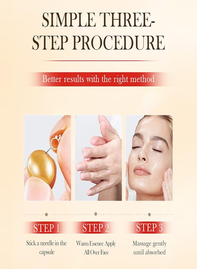 Grospe Collagen Capsules Serum, Nourishing Anti Aging Night Essence for Women with Vitamin E,Facial Skin Glowing and Radient, Facial Capsule with Collagen Serum - Image 5