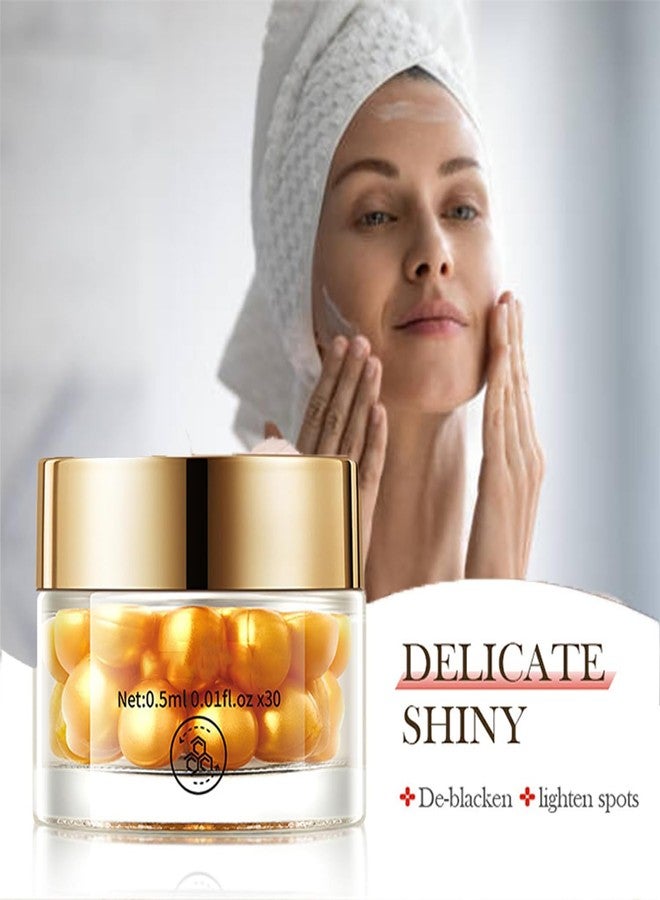 Grospe Collagen Capsules Serum, Nourishing Anti Aging Night Essence for Women with Vitamin E,Facial Skin Glowing and Radient, Facial Capsule with Collagen Serum - Image 3