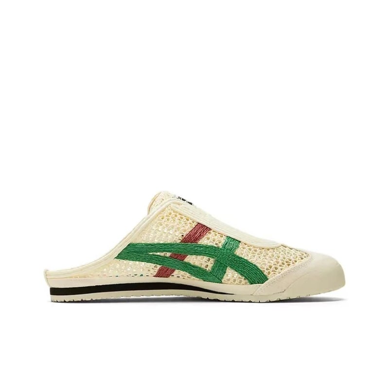 Onitsuka Tiger MEXICO 66 SABOT Unisex Beige-Green Slip-On Sandals – Breathable Lightweight Casual Style - Image 2