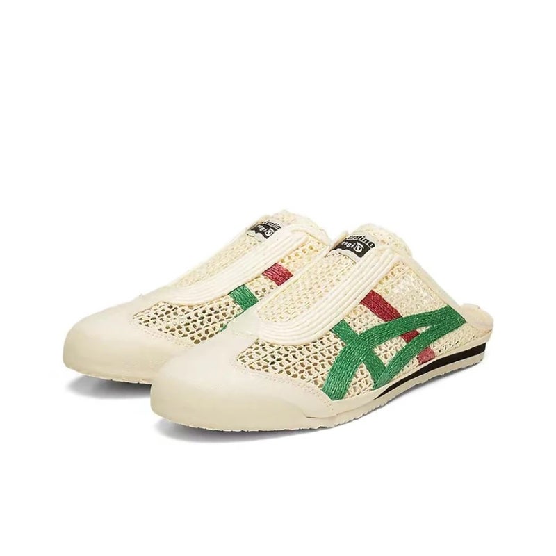 Onitsuka Tiger MEXICO 66 SABOT Unisex Beige-Green Slip-On Sandals – Breathable Lightweight Casual Style - Image 3