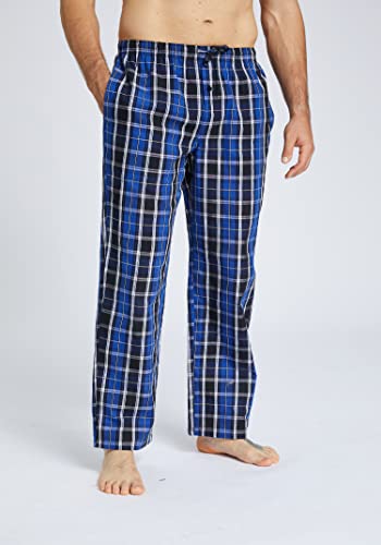 JupiterSecret Mens Pajama Pants Set Cotton Plaid Sleep & Lounge Pants, PJ Bottoms with Pockets and Button Fly - Image 3