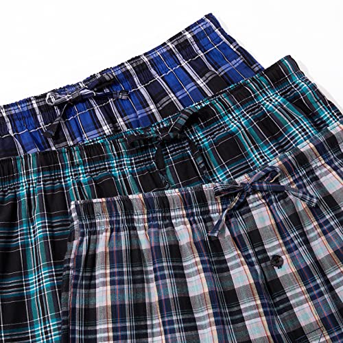 JupiterSecret Mens Pajama Pants Set Cotton Plaid Sleep & Lounge Pants, PJ Bottoms with Pockets and Button Fly - Image 5