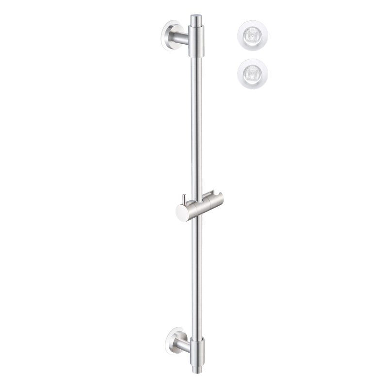 KES No Drill 30-Inch Shower Slide Bar with Adjustable Handheld Shower Head Holder, Self Adhesive, Universal Fit, SUS304 Brushed Stainless Steel Drill-Free for Bathroom, F209S78DF-BS - Image 1