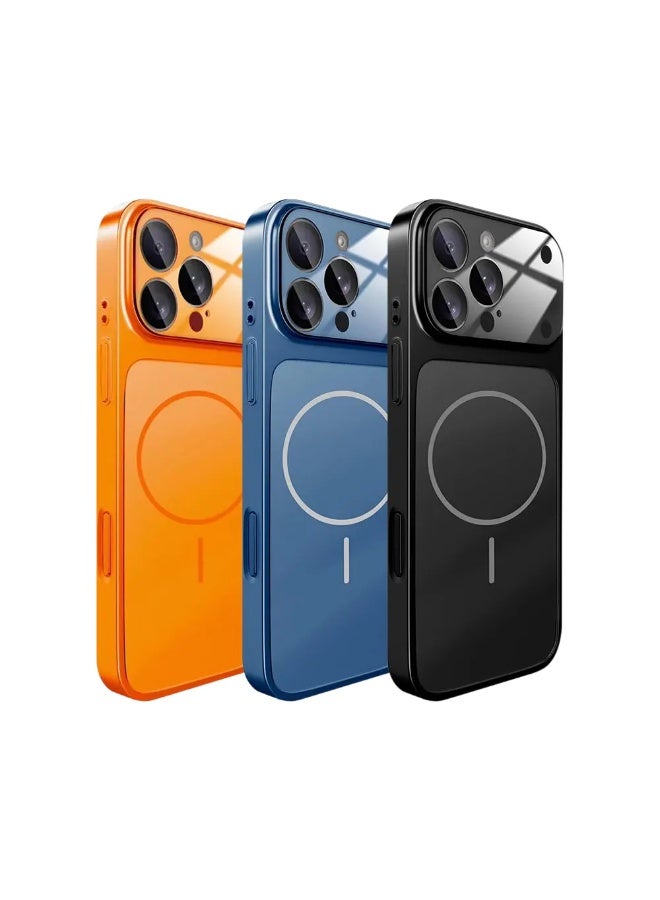 ACLIX For Magsafe Magnetic Wireless Charge Case For iPhone 17 16 15 14 13 12 11 Pro Max Plus 17Air 16e Silicone Glass Lens Protection Cover - Image 2