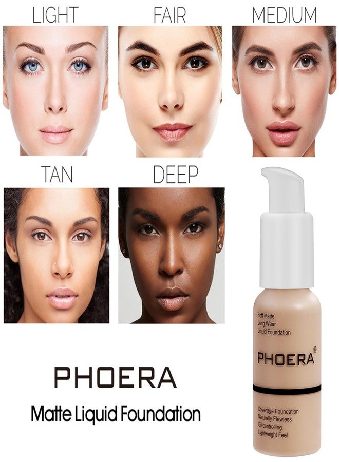 Hilareco PHOERA Foundation Full Coverage,and Medium Coverage 2024 New PHOERA Foundation Makeup for Mature Skin, Lightweight Wrinkles Matte Natural Finish for a Flawless Complexion(101+N01/Porcelain+Porcelain) - Image 2