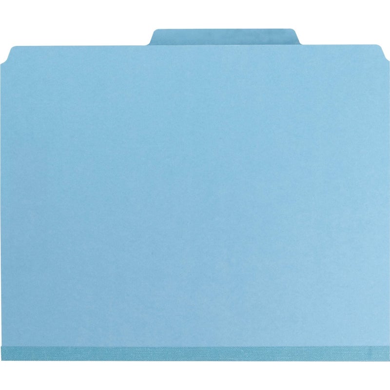 Smead Pressboard Classification File Folder with SafeSHIELD Fasteners, 1 Divider, 2" Expansion, Letter Size, Blue, 10 per Box (13730) (Pack of 1) - Image 5