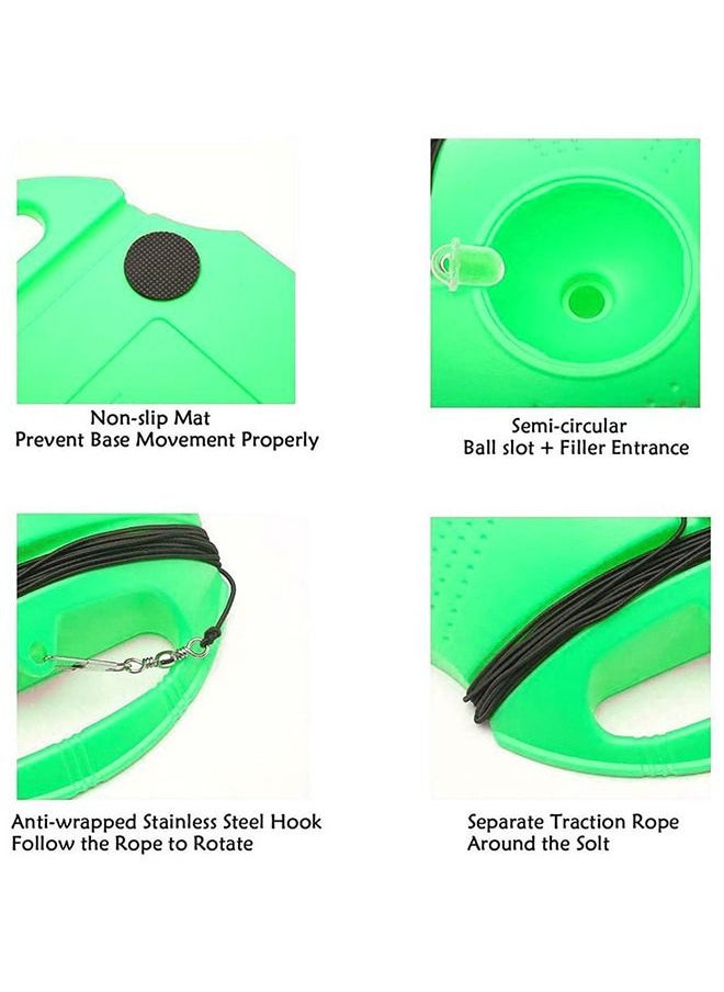Solo Tennis Trainer Rebound Ball with String, Portable Tennis Practice Device Tennis Training Tool with 1 Tennis Balls and Practice Elastic Strings for Self-Practice, Beginners, Adults (Green)