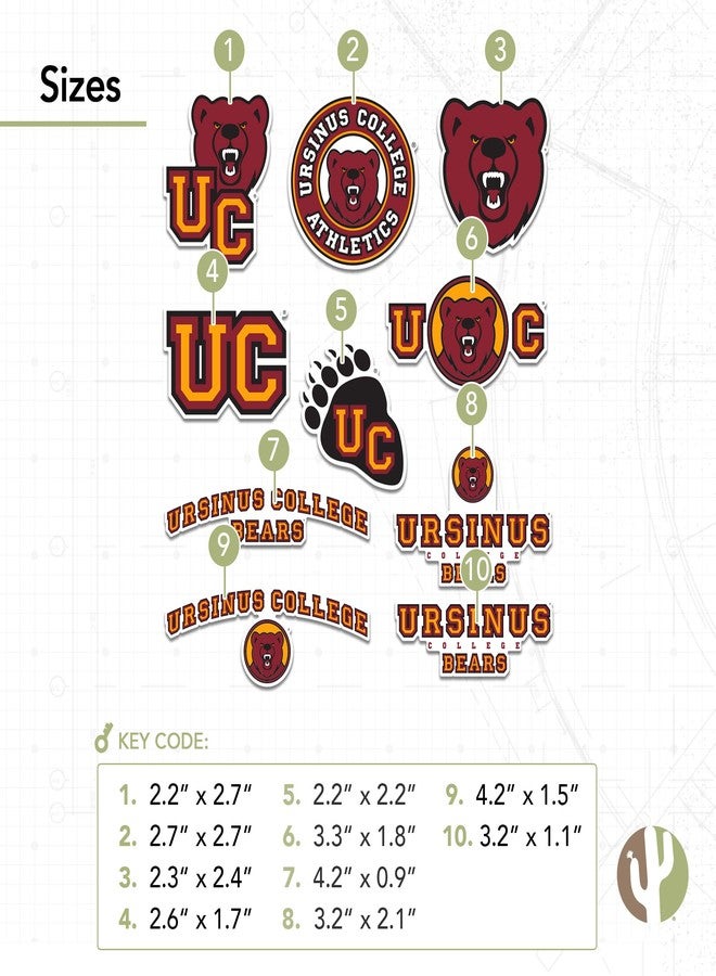 Desert Cactus Ursinus College Sticker UC Bears Vinyl Decals Laptop Water Bottle Car Scrapbook Sheet T2 (Type 2) - Image 3