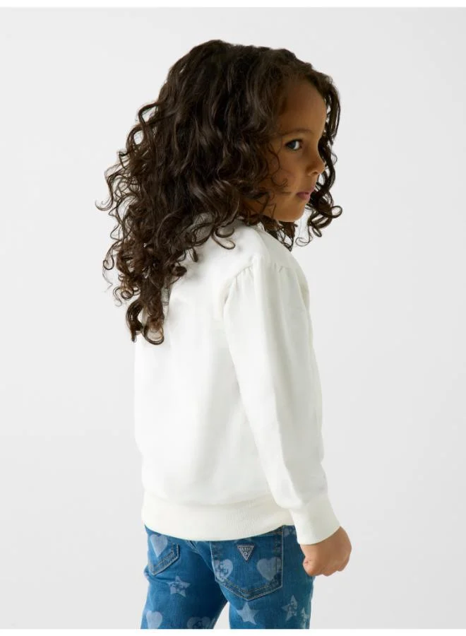 جس سويت شيرت أطفال بياقة مستديرة بطبعة جرافيك